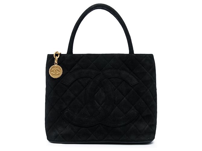 Sac Medallion en Suède Noir de Chanel