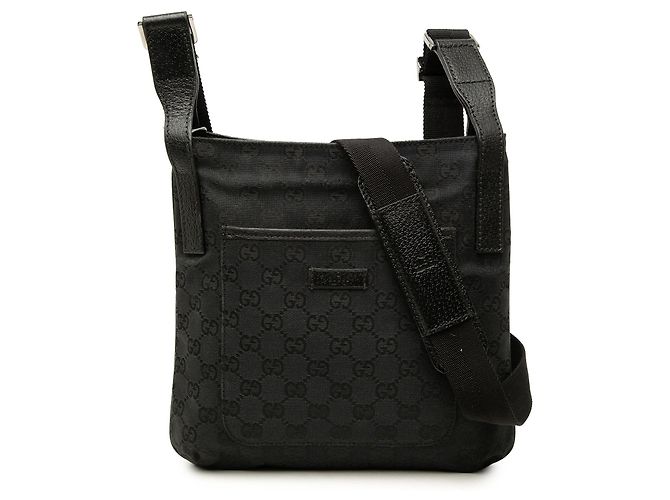 Borsa a tracolla Gucci GG Canvas nera Nero