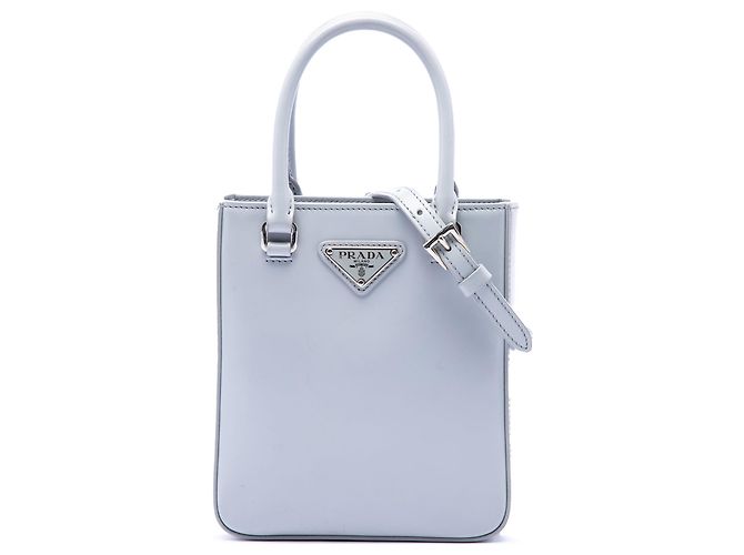 Sac à main Prada Small Spazzolato Leather bleu