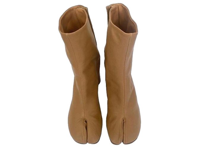 Maison Martin Margiela Maison Margiela Botas Tabi Couro Camel Camelo