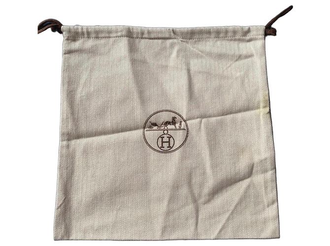 Hermès Staubbeutel Beige Canvas
