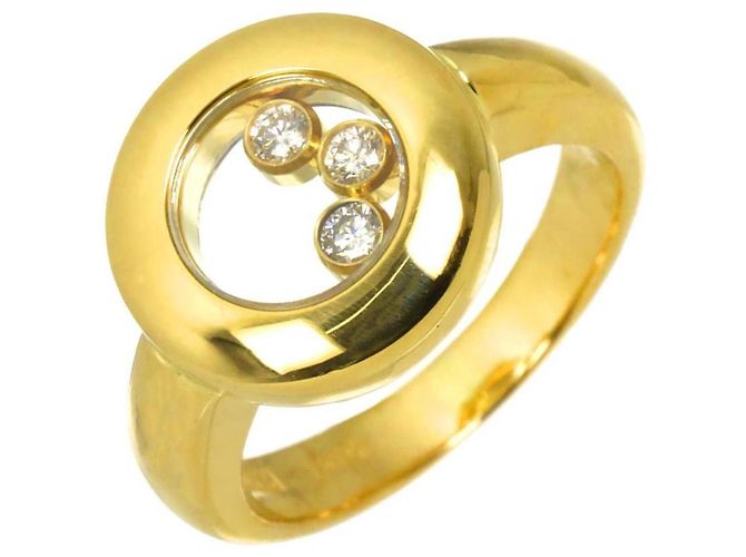 Anillo Chopard Happy Diamond Dorado