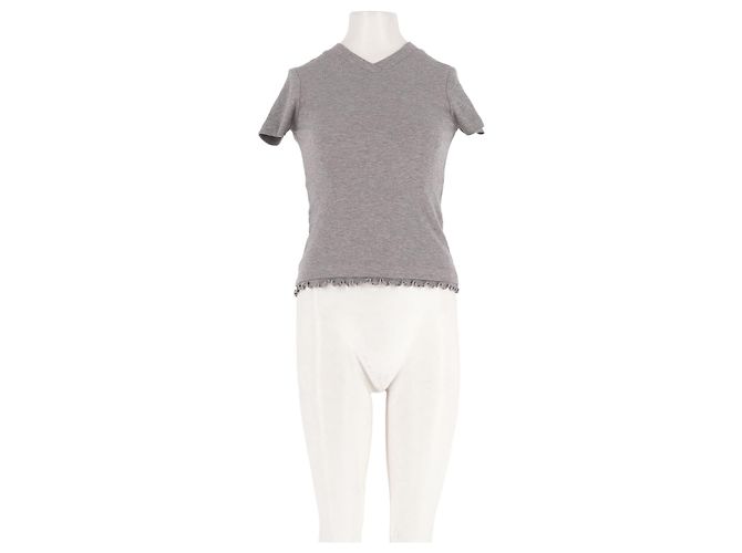 Autre Marque Damson Madder Figurbetontes Top Grau Viscose