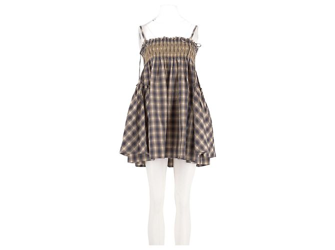 Autre Marque Mehrfarbiges Baumwollkleid Mehrfarben