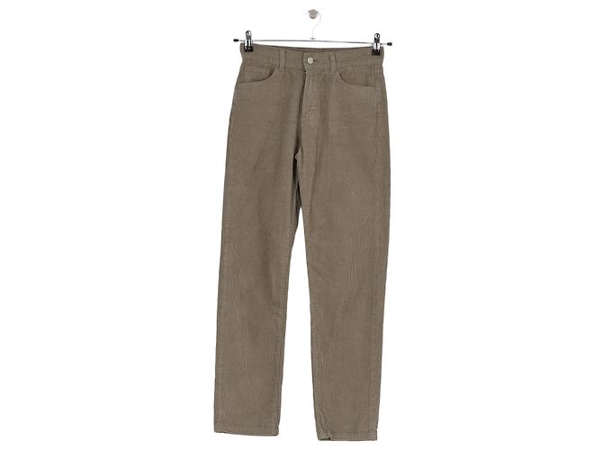 Massimo Dutti Khaki Hose aus Baumwolle Größe 34