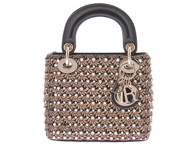 Christian Dior Borsa Lady Dior con strass Nero