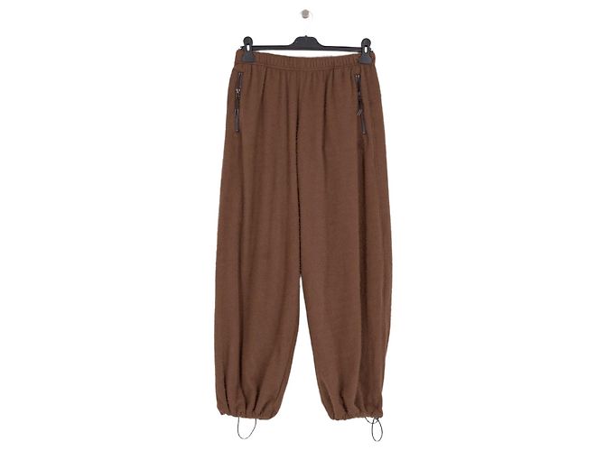 Autre Marque Braune lockere Jogginghose LIME