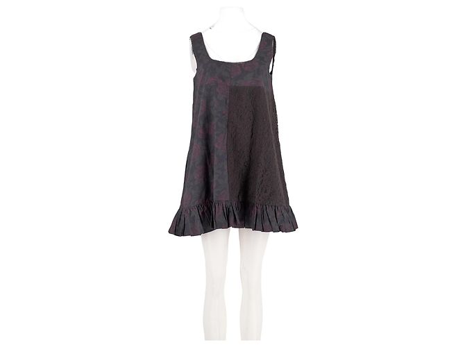 Autre Marque Vestido de algodón gris estampado Damson Madder 34 FR
