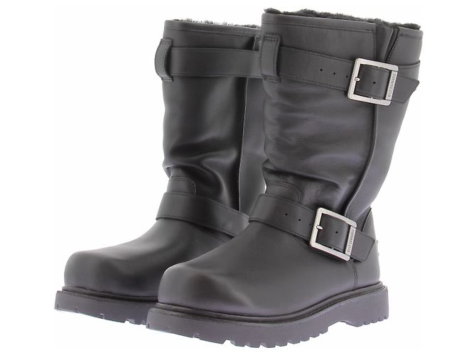 Autre Marque WILLY CHAVARRIA X UGG Biker Boots Leder Schwarz 41
