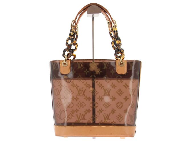 Louis Vuitton Clear Bag Brown Plastic