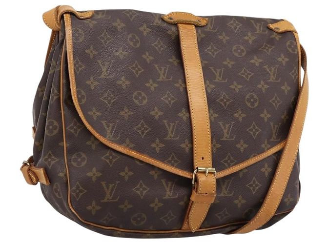 LOUIS VUITTON Monogram Saumur 35 Shoulder Bag M42254 LV