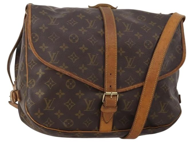 LOUIS VUITTON Monogram Saumur 35 Shoulder Bag M42254 LV