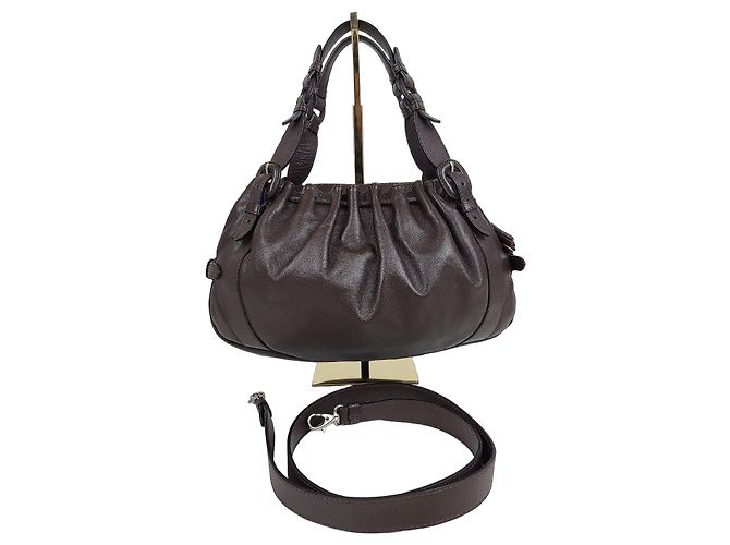 Bolsa de mão Le Tanneur Mathilde em couro castanho Marrom