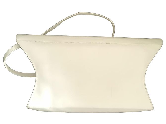 Borsa a mano Charles Jourdan Paris in pelle bianca Bianco