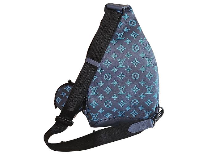 Louis Vuitton Duo Sling Bag Monogram Empreinte e Pochette - Azul Marinho Azul escuro
