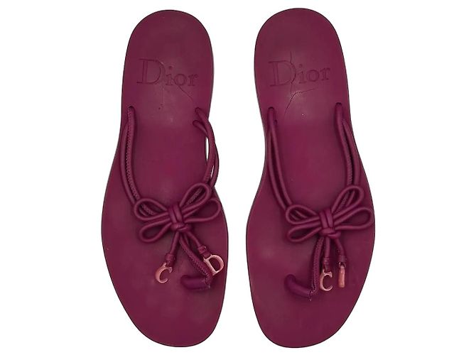 Dior Rubber Flip Flops Purple