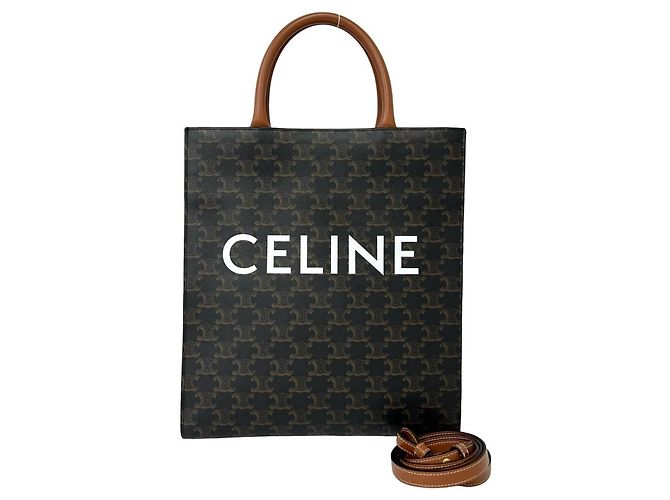 Céline Celine Vertical Cabas Triomphe Handtasche Braun