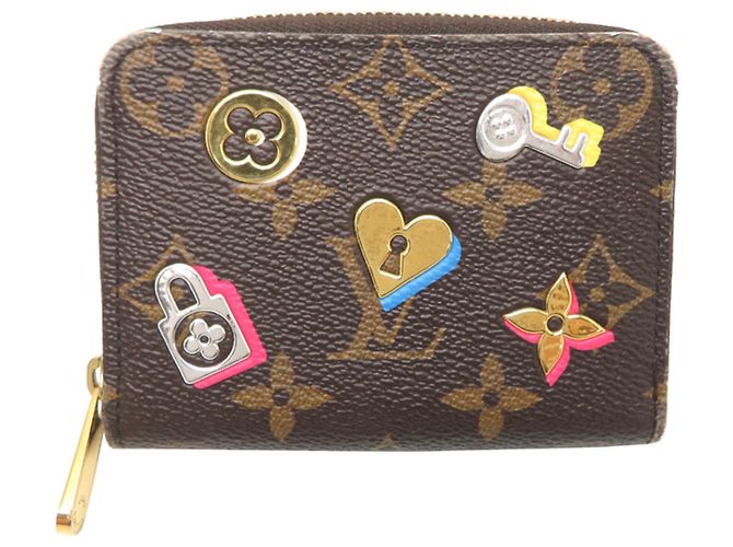 Monedero Zippy Love Lock Monogram Louis Vuitton Castaño