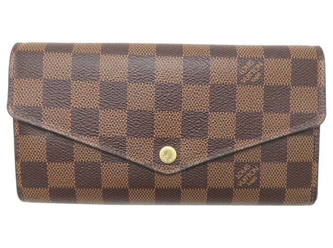 Louis Vuitton Portefeuille Sarah Long Wallet Brown Damier ebene