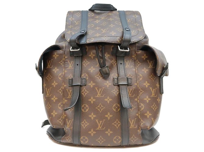 Mochila Louis Vuitton Monogram Macassar Christopher MM Marrom