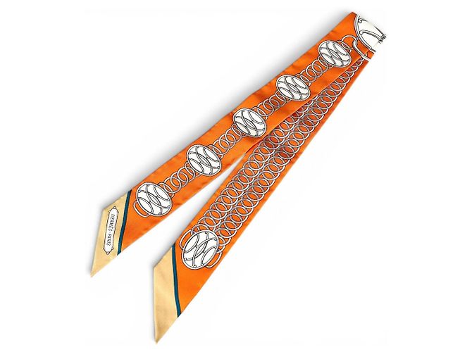 Hermès Twilly in seta multicolore Hermes