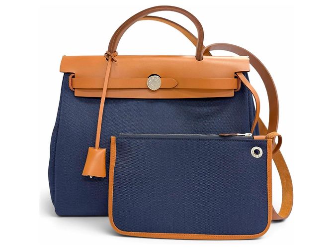 Hermès Sac à épaule Hermes Herbag Zip 31 PM Bleu