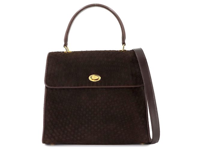 Sac à main 2-Way matelassé Bally en cuir daim marron