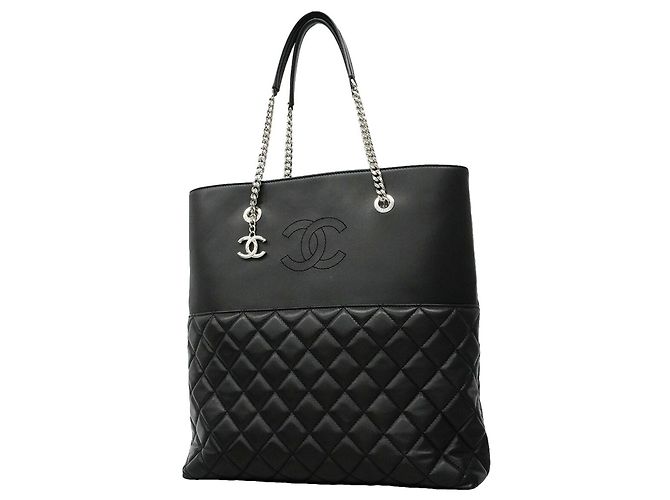 Chanel Matelassé Lammleder Tote Bag Schwarz