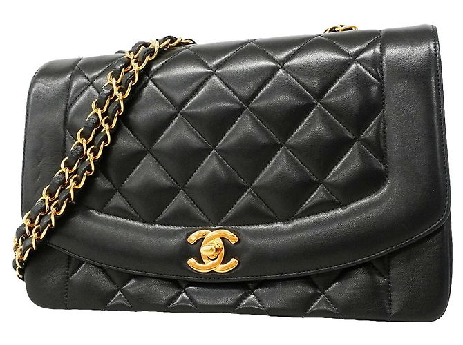 Borsa a tracolla Chanel Diana Chain Nero