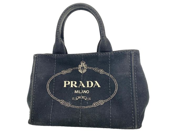 Borsa Prada Canapa Canvas Nero