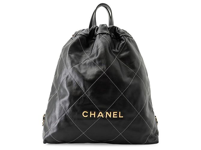 Chanel Black Calfskin Backpack