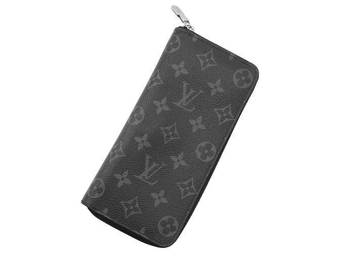 Portafoglio Zippy Louis Vuitton Monogram Eclipse Nero Monogramma