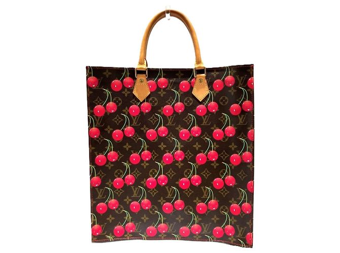 Sac Plat Louis Vuitton Monogram Cherry Marron Monogramme