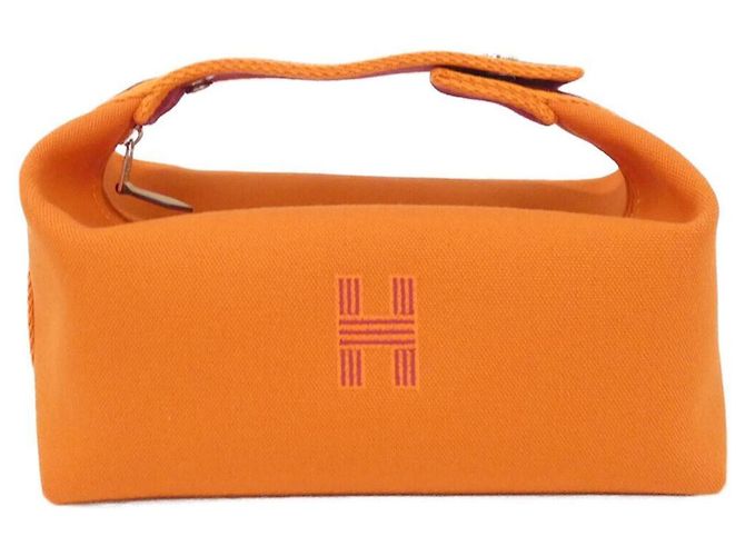 Hermès Hermes Bride à Black PM Handbag Pouch Roja Naranja