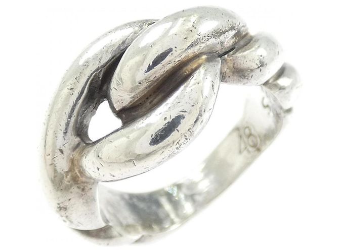 Ring Hermès Anello Hallmark Band Hermes Argento