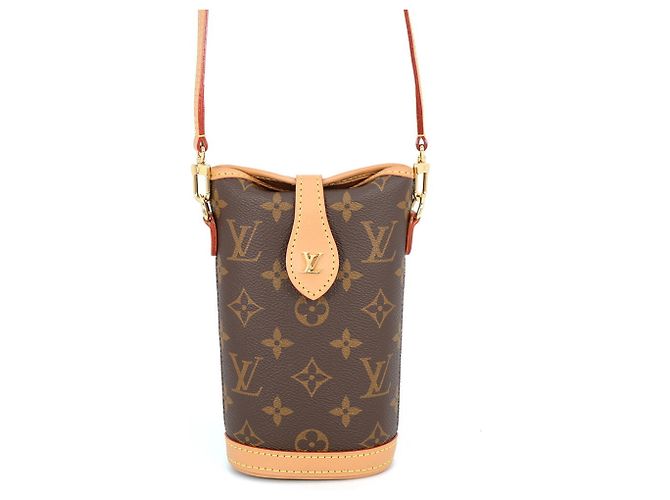 Bolso de hombro Fold Me Monogram Louis Vuitton Castaño