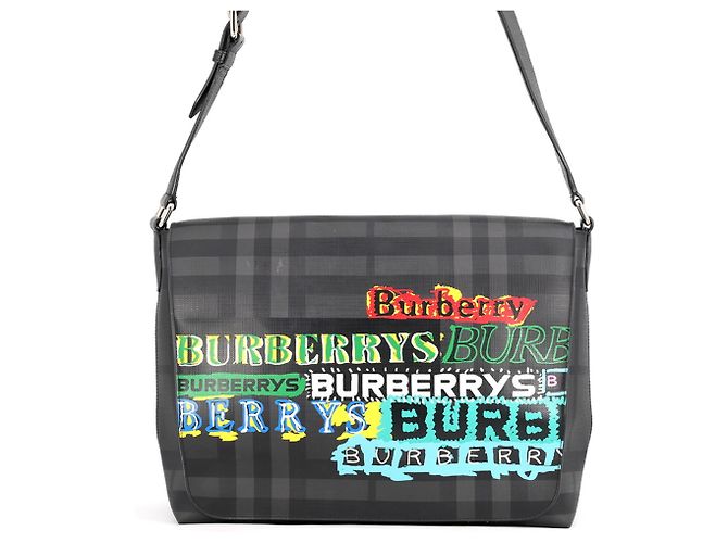 Borsa a tracolla Burberry Nova Check Nero Multicolore
