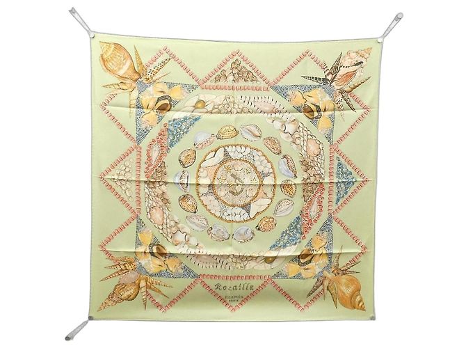 Hermès Pañuelo Cuadrado Muffler Hermes ROCAILLE Verde