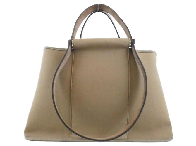 Hermès Borsa Hermes Cabas Elan PM Taupe Damier ebene