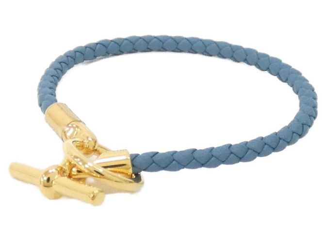 Hermès Pulseira de pingentes Hermes Glenan Azul Dourado