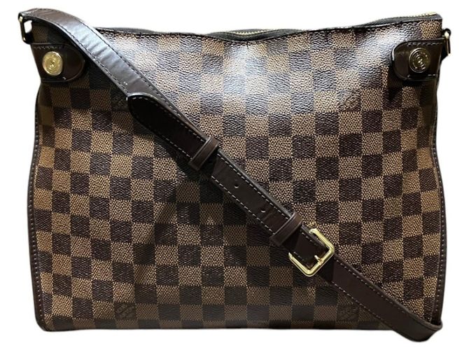 Bolsa de Ombro Louis Vuitton Duomo Marrom Damier ebene