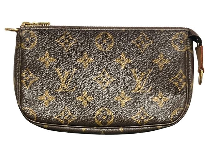 Louis Vuitton Mini Pochette Accessoires Handtasche Braun Monogramm