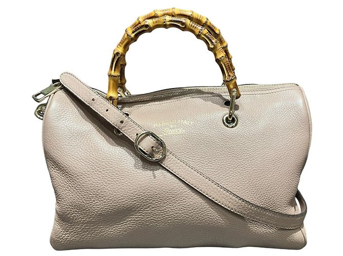 Bamboo Bolso Boston 2-Way Gucci de Bambú y Cuero Rosa