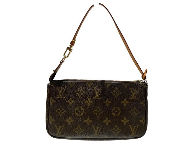 Bolsa Louis Vuitton Pochette Accessoires Marrom Monograma