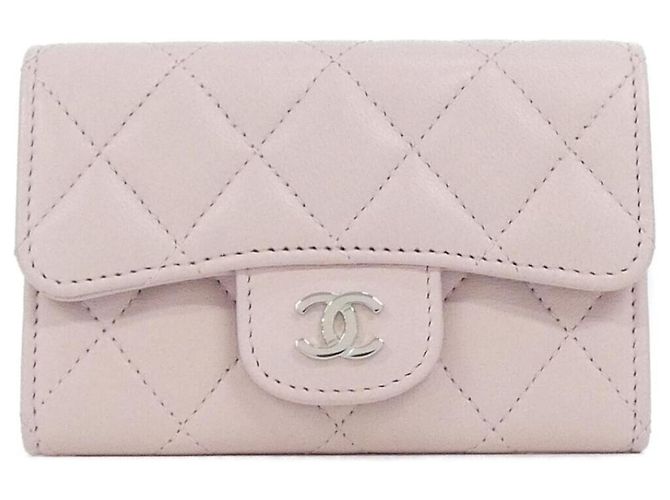 Chanel Timeless Classic Line Card Case Pink