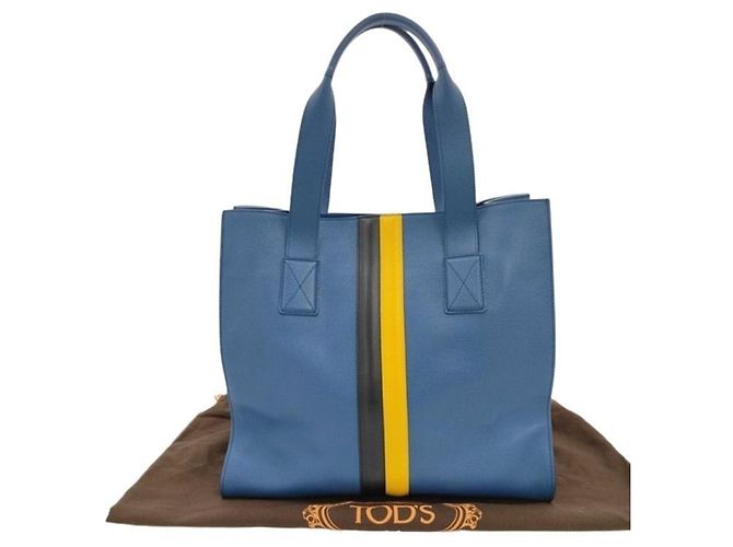 Saco Tote Tod's em couro azul