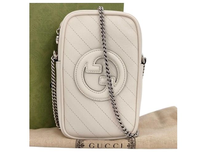 Bolsa Tiracolo Mini com Corrente GUCCI Blondie Branco