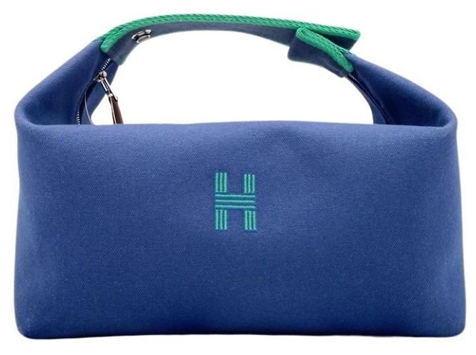 Bolso de algodón azul Hermès