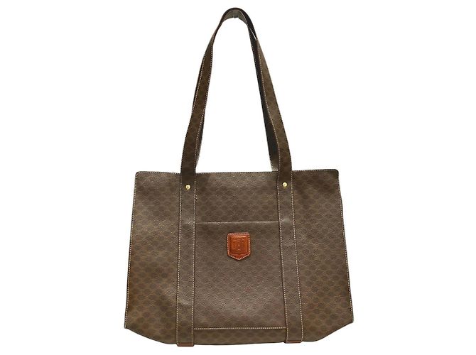 Céline Sac Cabas Celine Macadam Marron