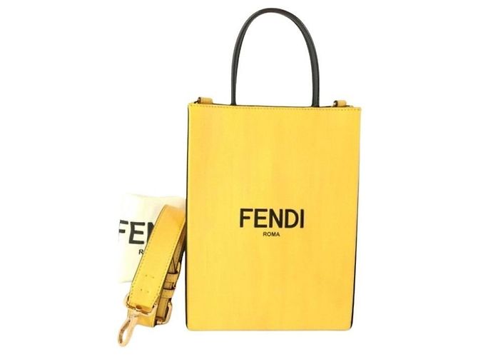 Fendi Handtasche aus gelbem Leder
